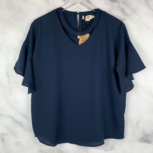 Anthro Molly Bracken Pearl Choker Top Boho M